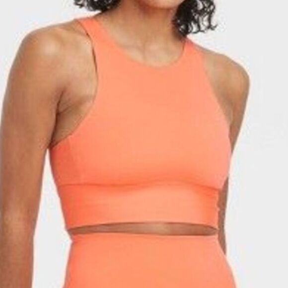 NWT Women's Light Support Brushed Sculpt High-Neck Sports Bra - All in Motion - Picture 1 of 11